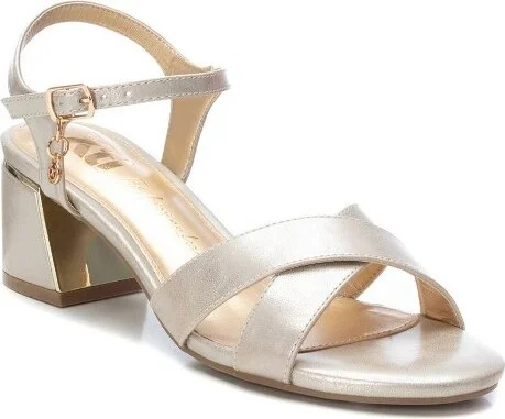 XTI Women's Block Heel Sandals 142833 Gold - Image 2