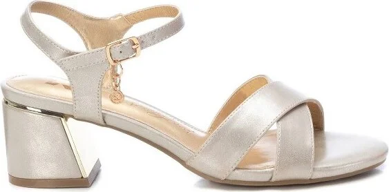 XTI Women's Block Heel Sandals 142833 Gold
