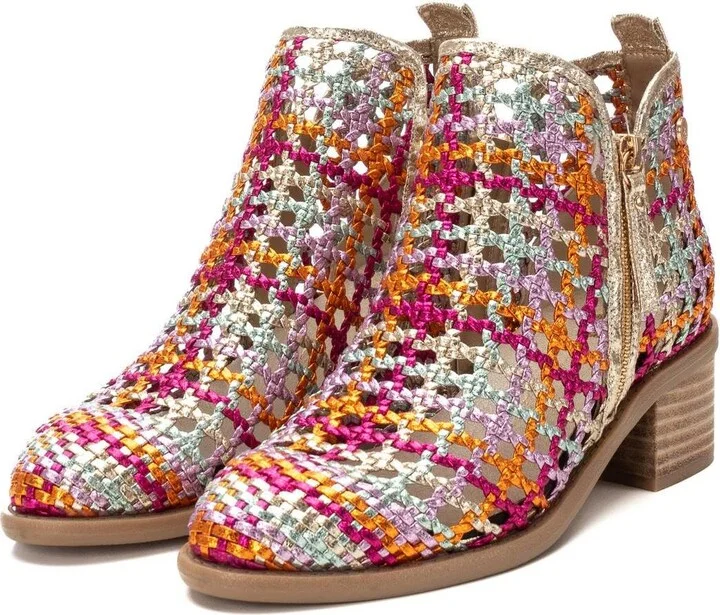 Xti Women's Braided Booties with Side Zipper - Image 5