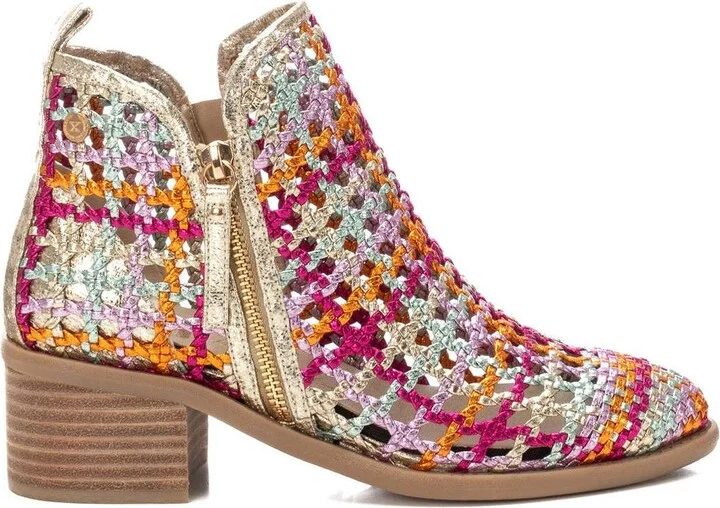 Xti Women's Braided Booties with Side Zipper