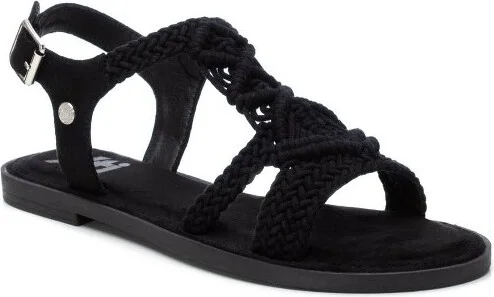 Xti Women's Braided Strap Flat Sandals 141273 Black - Image 2