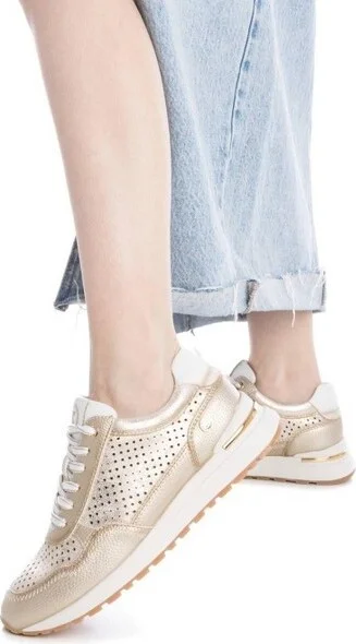 Xti Women's Casual Fashion Sneakers 143733 Gold - Image 2