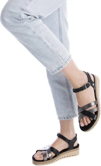Xti Women's Casual Sandals 144085 BLACK - Image 2