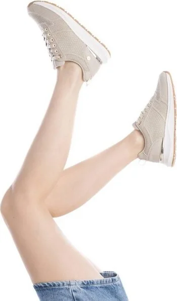 Xti Women's Casual Sneakers 143536 BEIGE - Image 2
