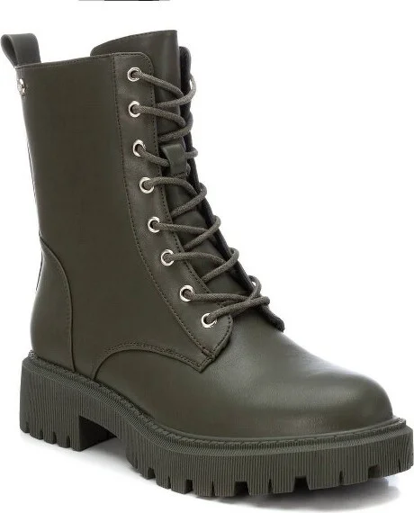 Xti Women's Combat Booties 14331, Kakhi, - Image 2