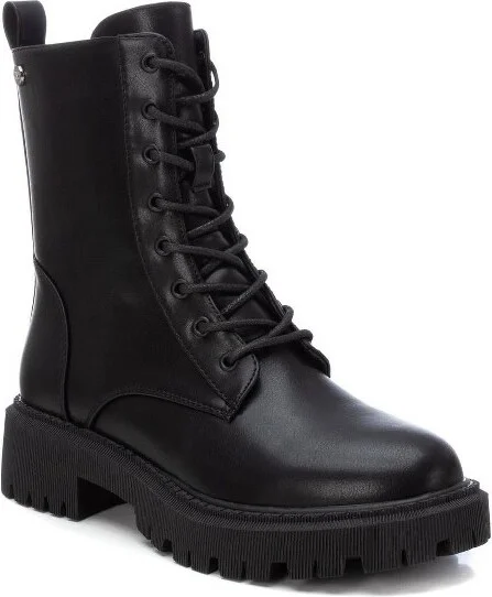 Xti Women's Combat Booties 14331, Kakhi, - Image 3
