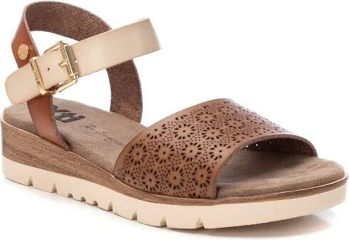 XTI Women's Die Cut Sandals 14356 Taupe - Image 2