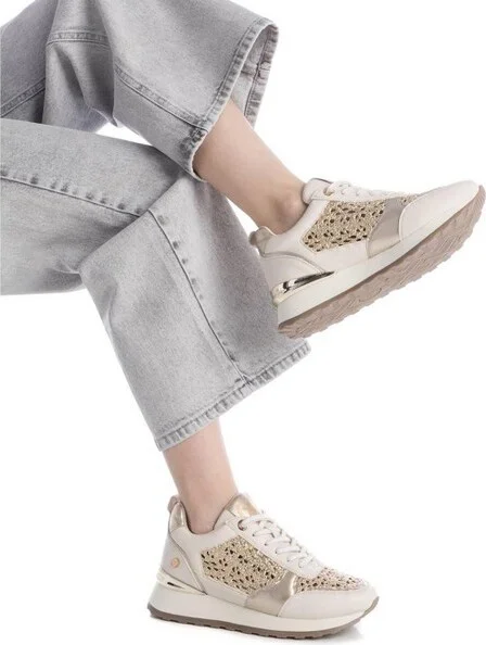 Xti Women's Fashion Braided Sneakers 143777 White - Image 3