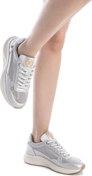 Xti Women's Fashion Casual Sneakers 14384 Silver - Image 2