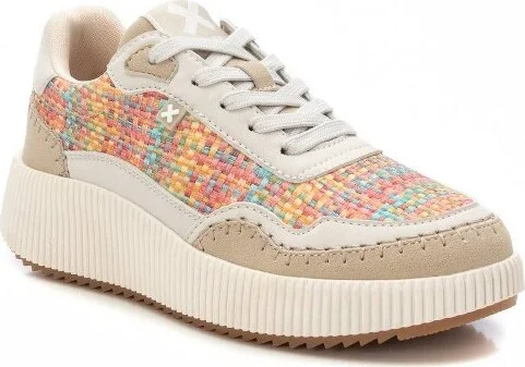 Xti Women's Fashion Multicolored Sneakers 14390 Beige - Image 3