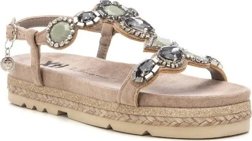 XTI Women's Flat Suede Sandals 1436 Beige - Image 3