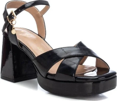 XTI Women's Heeled Platform Sandals 142356-Black, - Image 2