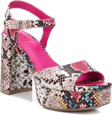 Xti Women's Heeled Platform Sandals -Brown, - Image 3