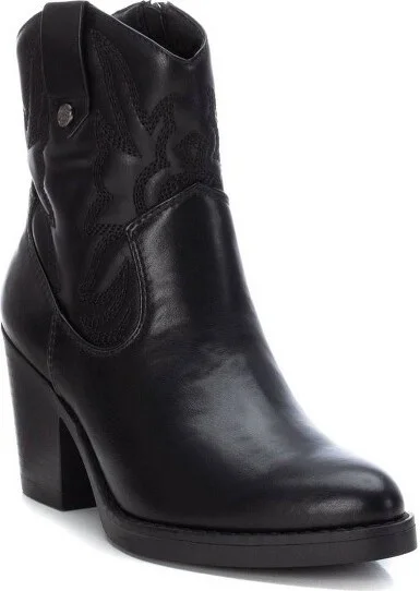XTI Women's Italian Western Booties 141994 - Black,