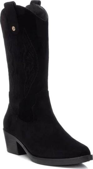 Xti Women's Italian Western Suede Booties 143393, Camel, - Image 3