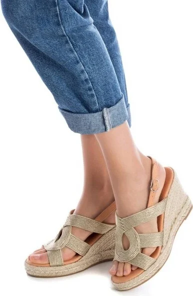 Xti Women's Jute Wedge Sandals -Black, - Image 3