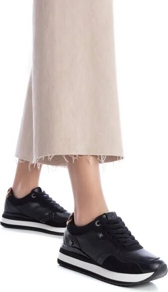 Xti Women's Lace-Up Sneakers 142034 - Black, - Image 2