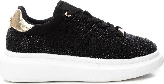 Xti Women's Lace-Up Sneakers 142289 - Black,