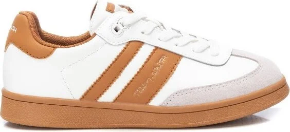 Xti Women's Lace-Up Sneakers 78812 - White/Camel,