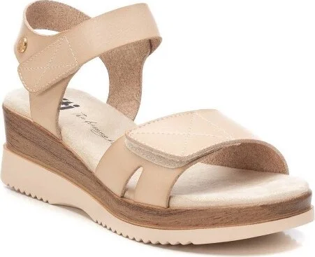 XTI Women's Low Wedge Sandals 144099 Taupe - Image 3