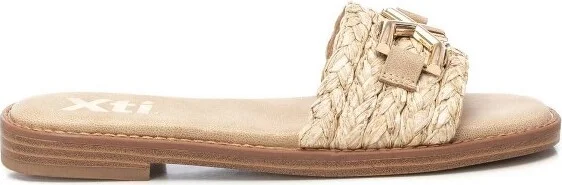 XTI Women's Raffia Slide Sandals 144103 Beige