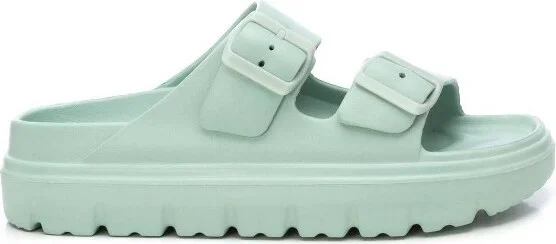 XTI Women's Rubber Flat Sandals 142550-Aqua,