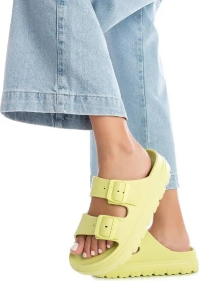 XTI Women's Rubber Flat Sandals 142550 White - Image 3