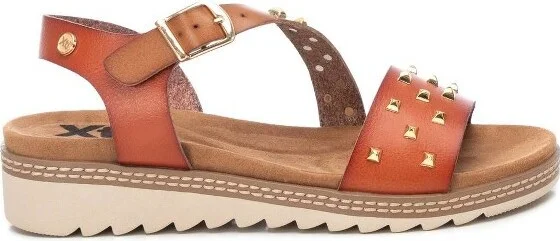 Xti Women's Sandals With Gold Studs -Camel,