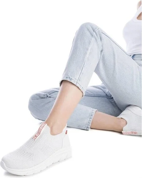 Xti Women's Slip On Casual Sneakers 14357 WHITE - Image 2