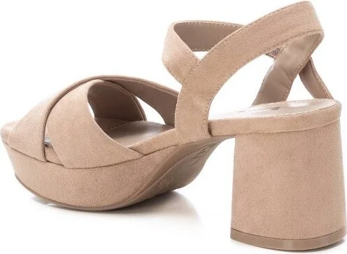 Xti Women's Suede Cross Strap Sandals 141163 - Beige, - Image 2