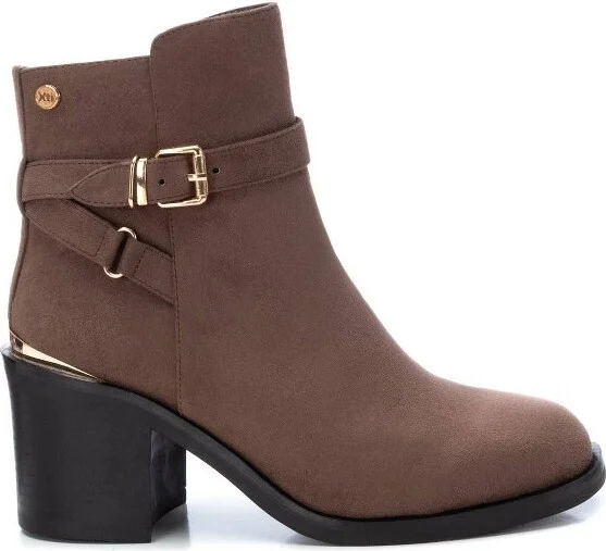 XTI Women's Suede Dress Booties 141735 - Taupe, - Image 2