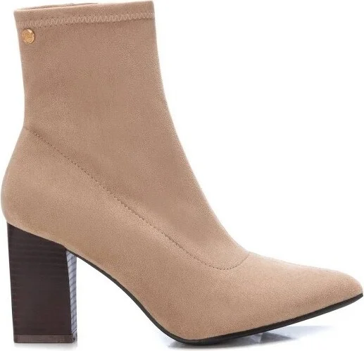 XTI Women's Suede Dress Booties 14202 - Medium beige, - Image 2