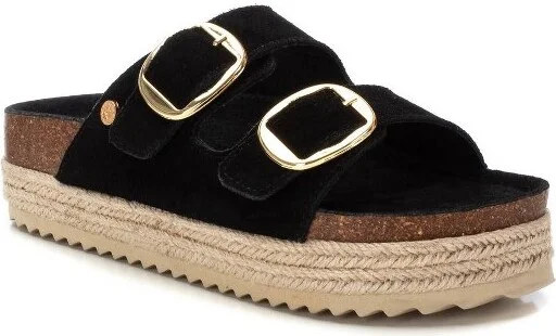 XTI Women's Suede Flat Sandals 143635 Nude - Image 5