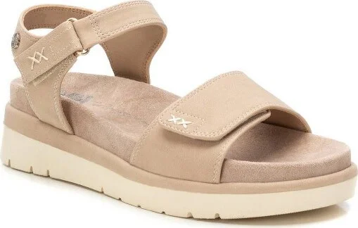 XTI Women's Suede Flat Sandals 143696 Beige - Image 2