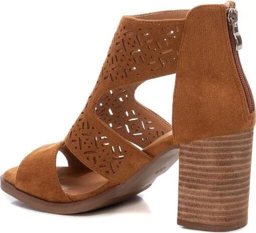 Xti Women's Suede Heeled Sandals 141392 - Light brown, - Image 3