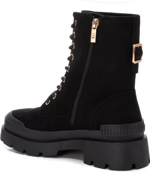 XTI Women's Suede Lace-Up Booties 142025 - Black, - Image 2