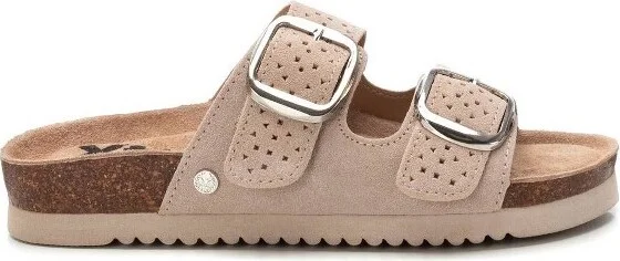 XTI Women's Suede Slip on Sandals 144130 Beige
