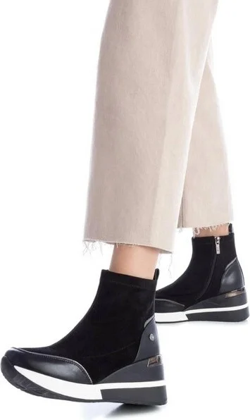 XTI Women's Suede Wedge Booties 14157 - Brown, - Image 3
