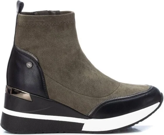 XTI Women's Suede Wedge Booties 14157 - Brown, - Image 4