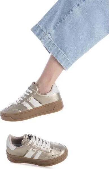 Xti Women's Urban Fashion Sneakers 143645 Gold - Image 2