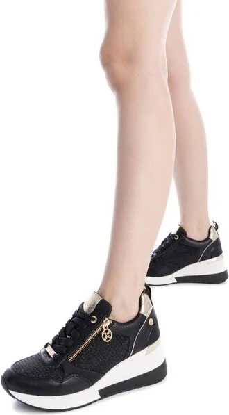 Xti Women's Wedge Fashion Sneakers 143717 Gold - Image 3