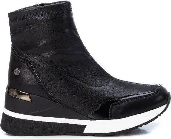 Xti Women's Wedge Sneaker Booties 140105 - Black,