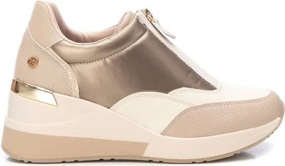 Xti Women's Wedge Sneakers 141874 - Beige, - Image 2