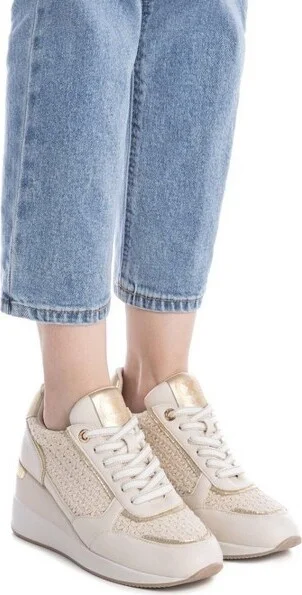 Xti Women's Wedge Sneakers 143930 Beige - Image 2