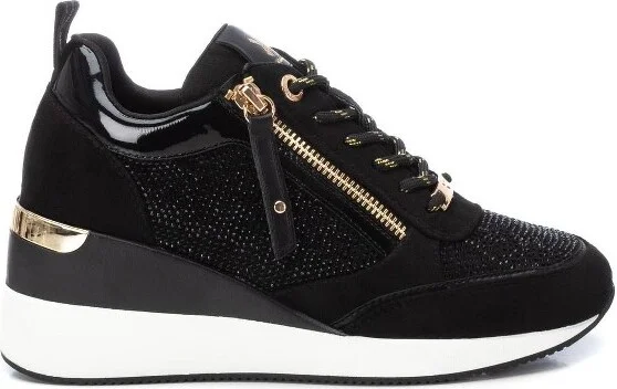 Xti Women's Wedge Sneakers with Rhinestones 14295 Beige