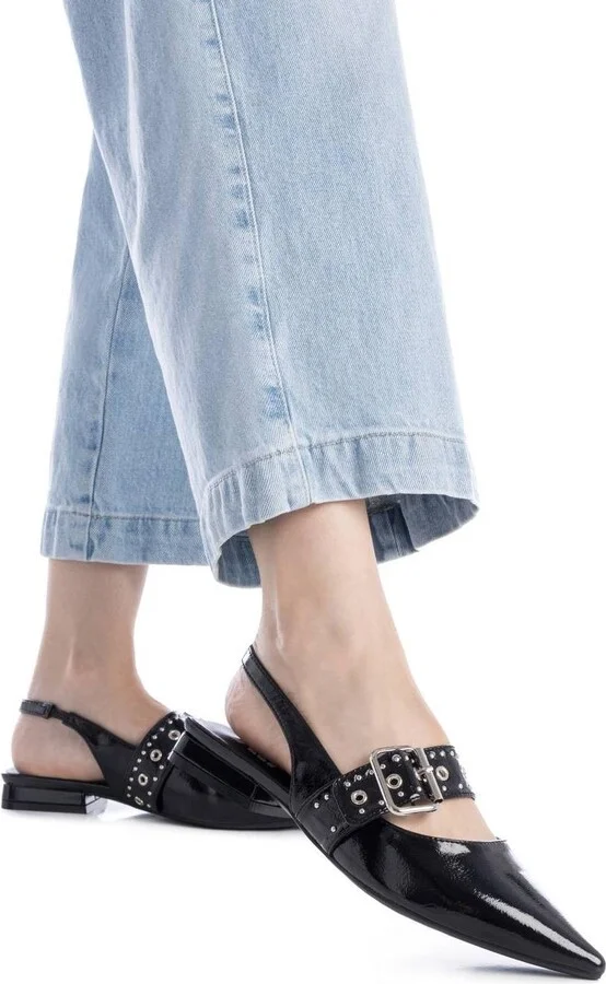 Xti Women's Wide Bucke Flats - Image 9
