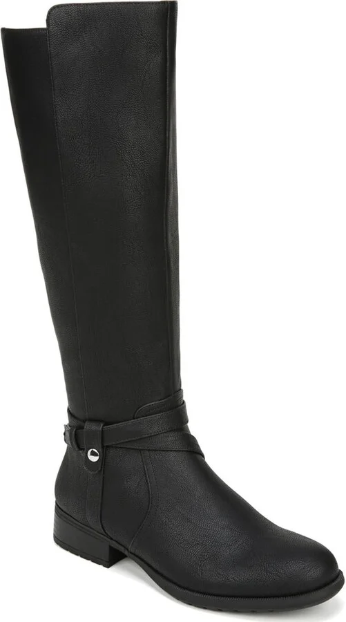 Xtrovert Womens Faux Leather Wide Calf Riding Boots