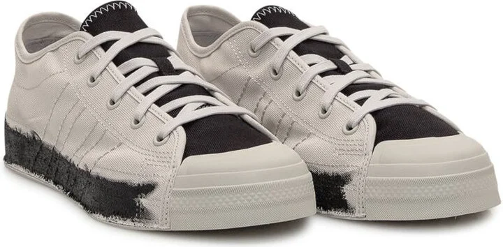 Y-3 Adidas Grey Cotton Sneaker - Image 2