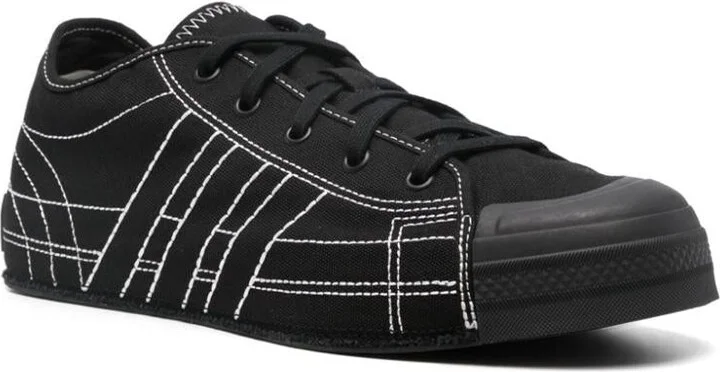 Y-3 Adidas Nizza Low Leather Sneakers - Image 2