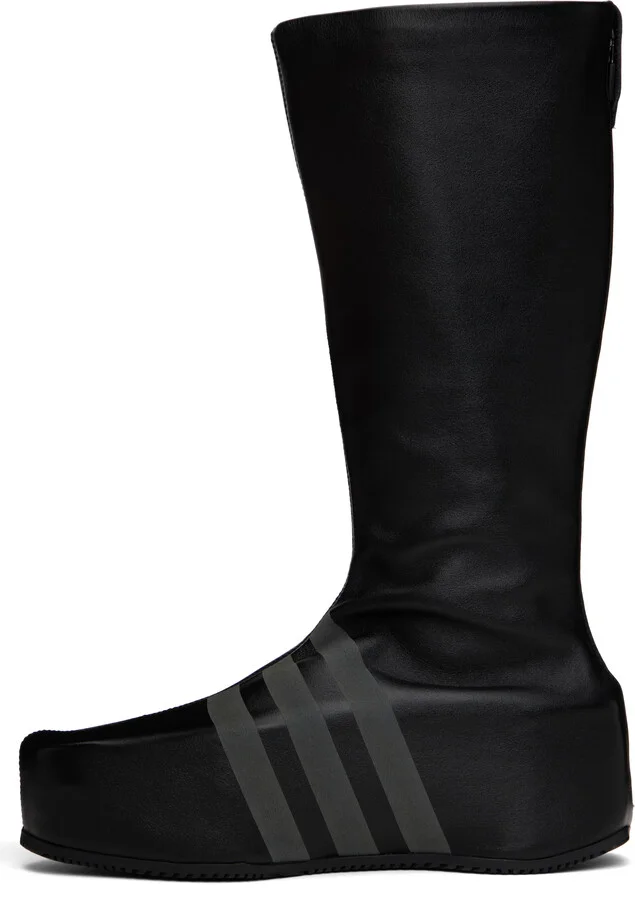 Y-3 Black Kyasu Overboot Tall Boots - Image 3